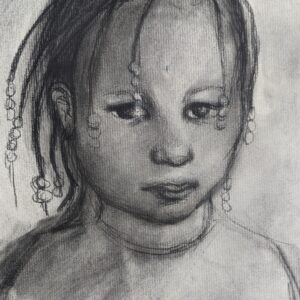 Little girl with braids